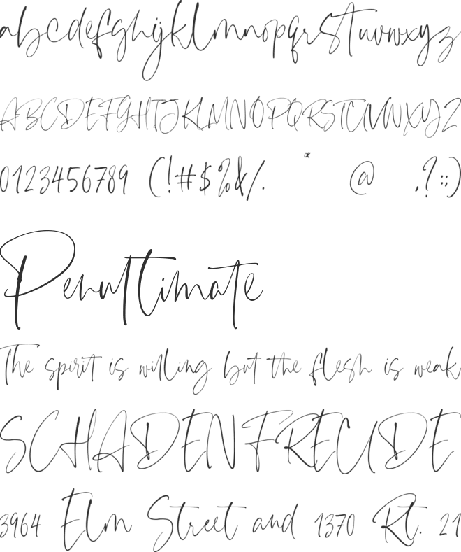 Bintaro font preview