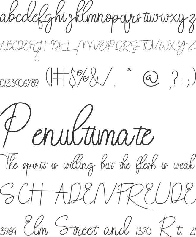 Attachment font preview