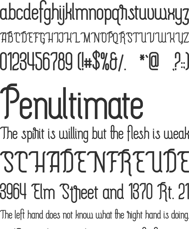 The Hotelio font preview