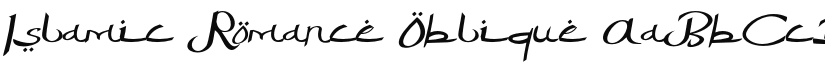 Islamic Romance Oblique font