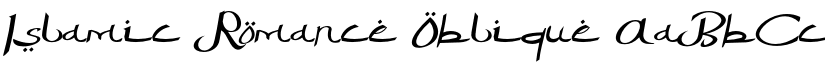 Islamic Romance Oblique font