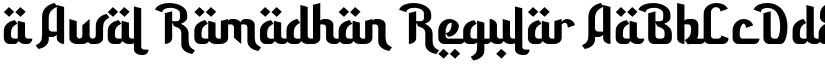 a Awal Ramadhan Regular font