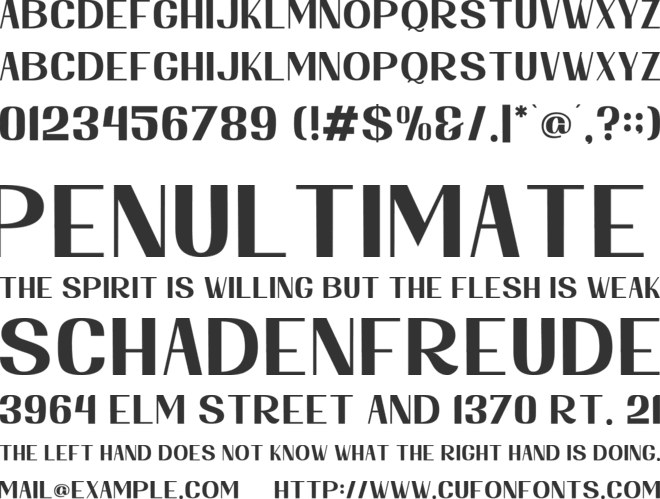 Rose Flinch font preview