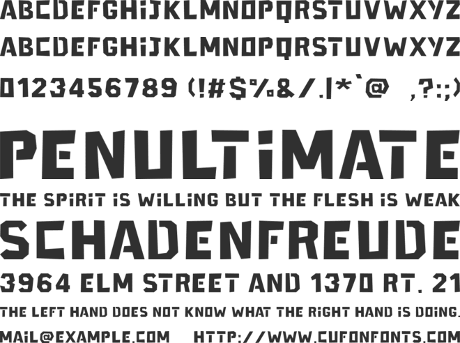 Manils font preview