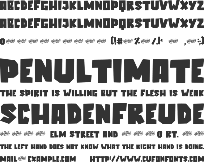 Elcatraz font preview