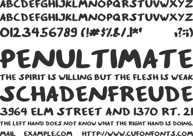 Aufy font preview