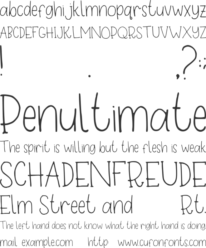 Niagichi font preview