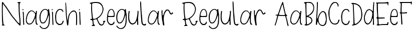 Niagichi Regular Regular font