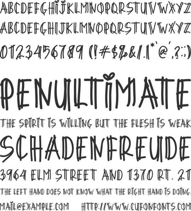 Love Beti font preview