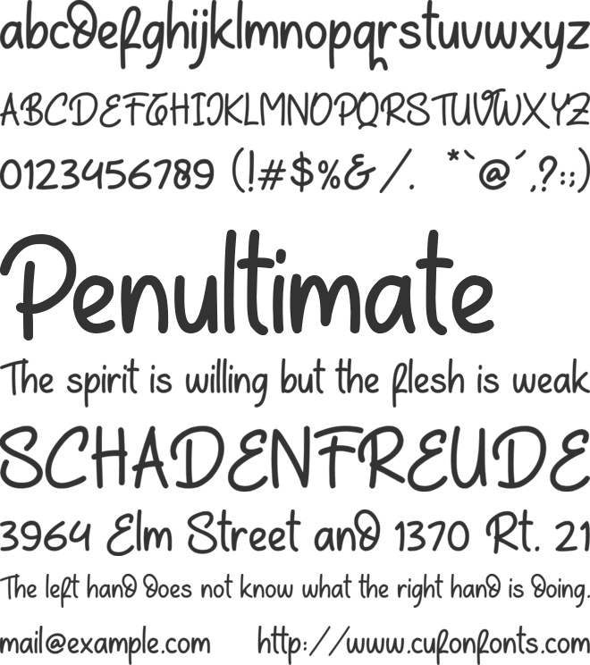 Tello Stick font preview