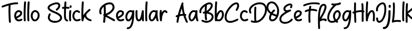 Tello Stick Regular font