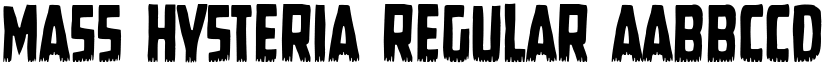 Mass Hysteria Regular font