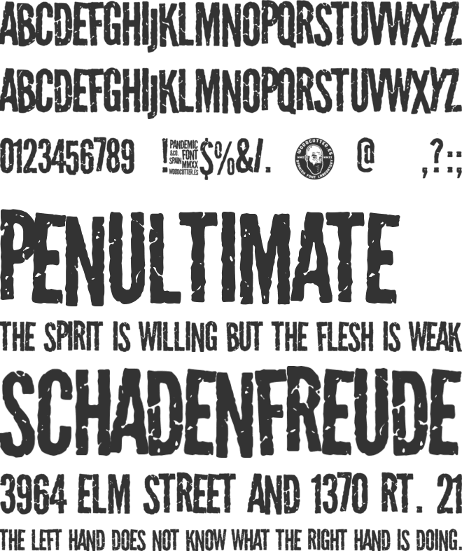 Pandemic&co font preview