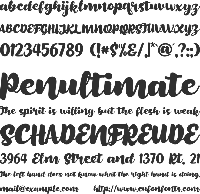 the beauty font preview