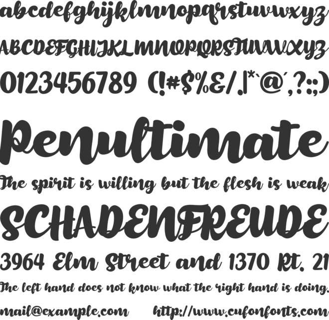 the beauty font preview