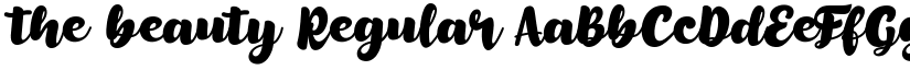 the beauty Regular font
