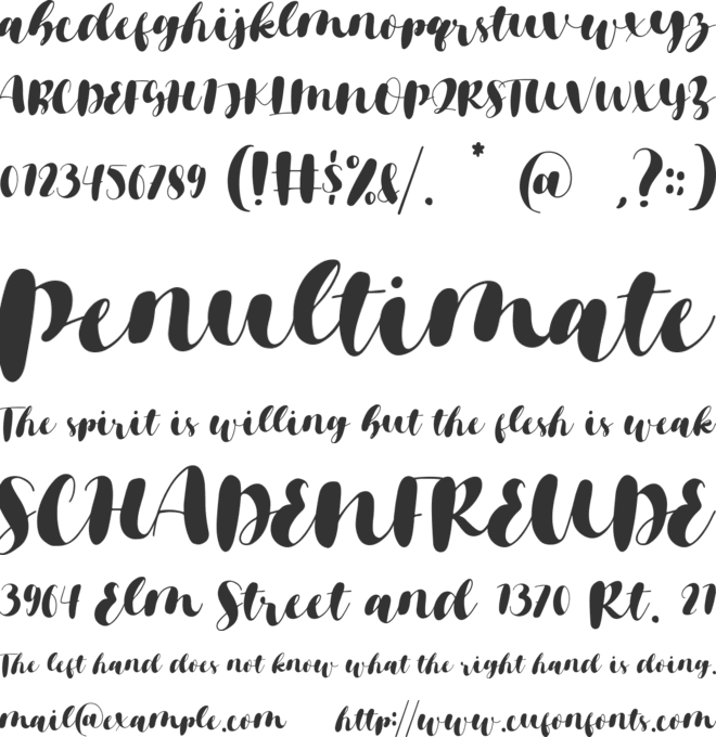 Brownies Sugar font preview