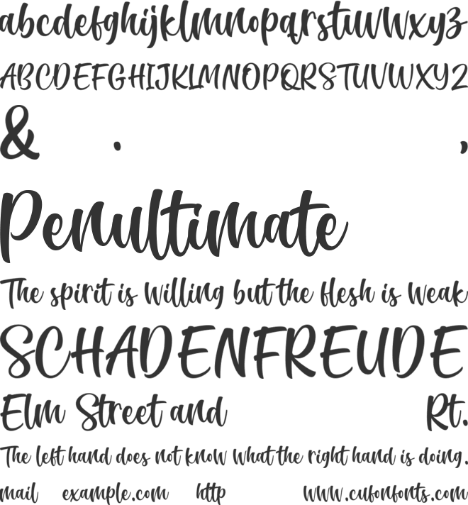 Sugar Charm font preview