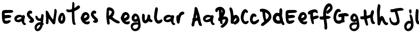 EasyNotes Regular font