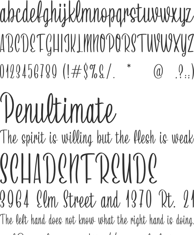 TooteSweet font preview
