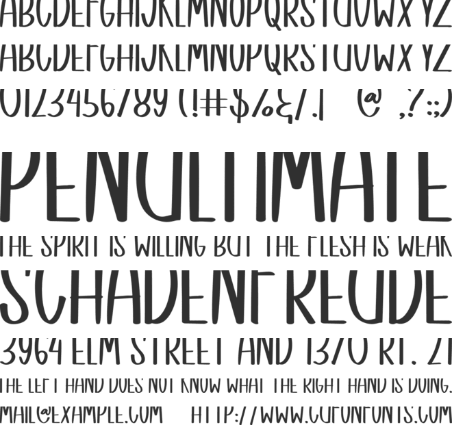 Better Unicorn font preview