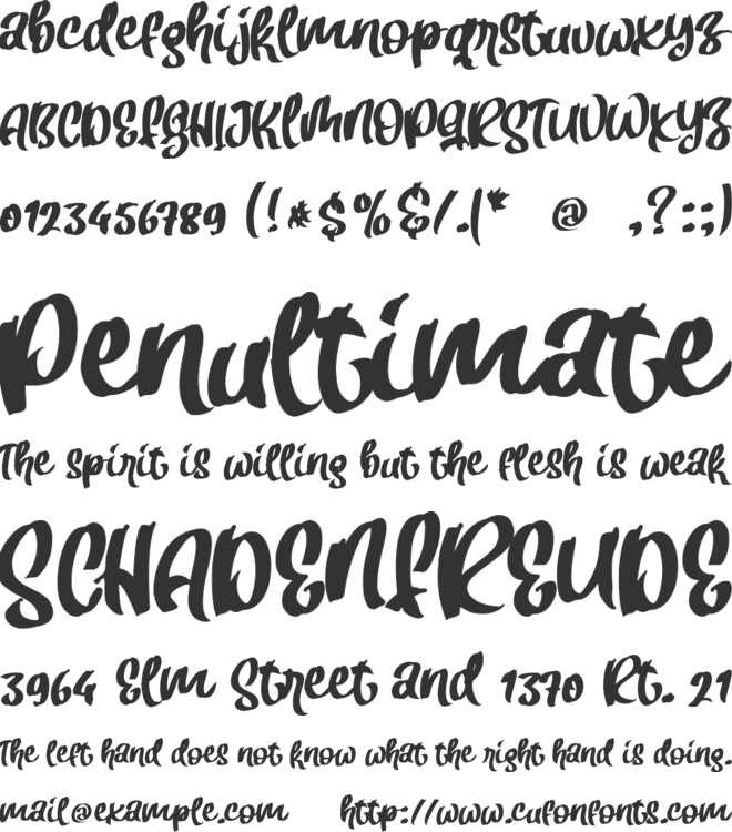 Fresh Grass font preview