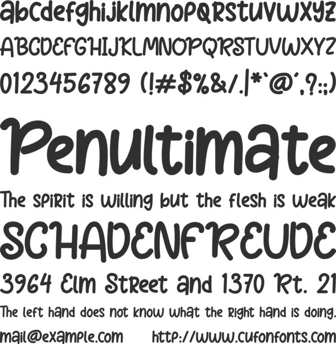 Salted Caramel font preview