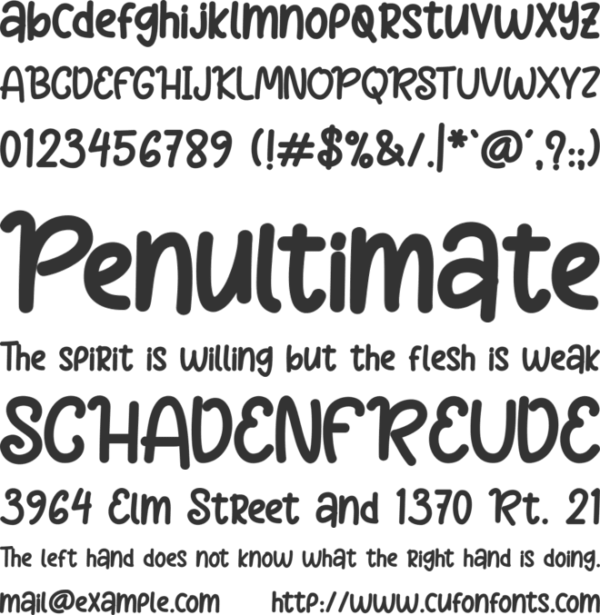 Salted Caramel font preview