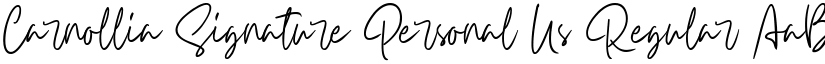 Carnollia Signature Personal Us Regular font