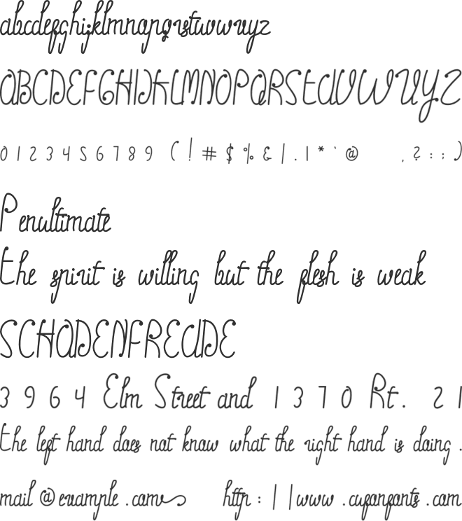 Oliev Oliev font preview