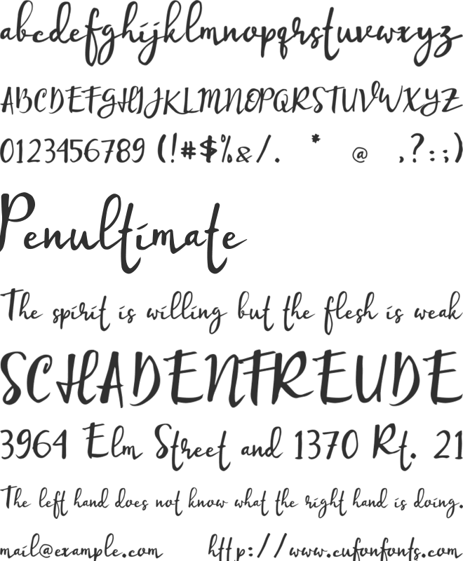Hottestday font preview