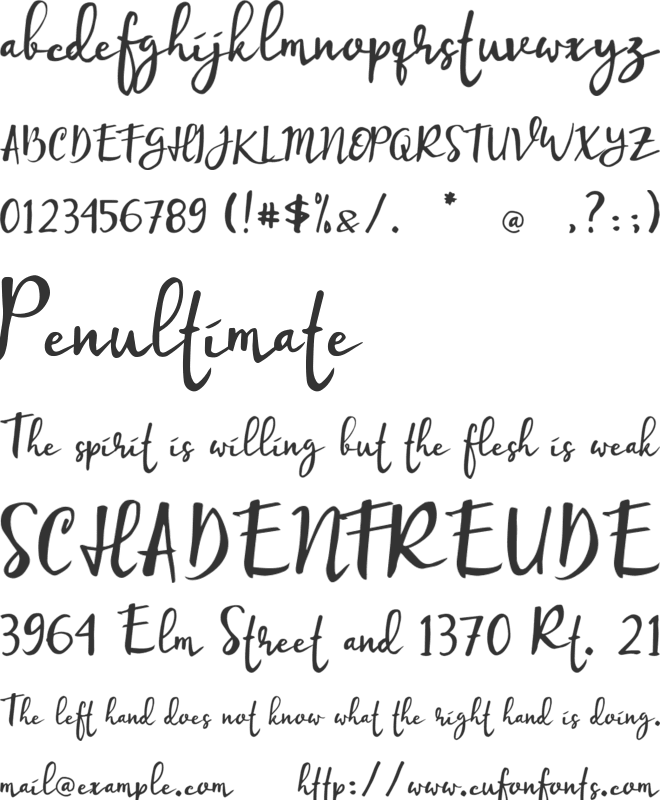 Hottestday font preview