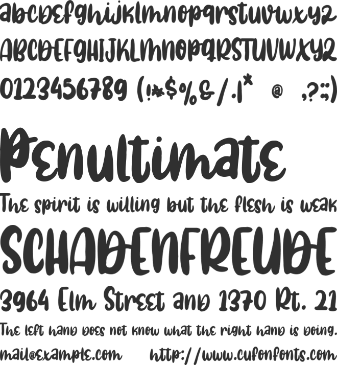 Agile Sloth font preview