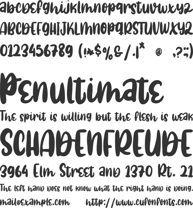 Agile Sloth font preview