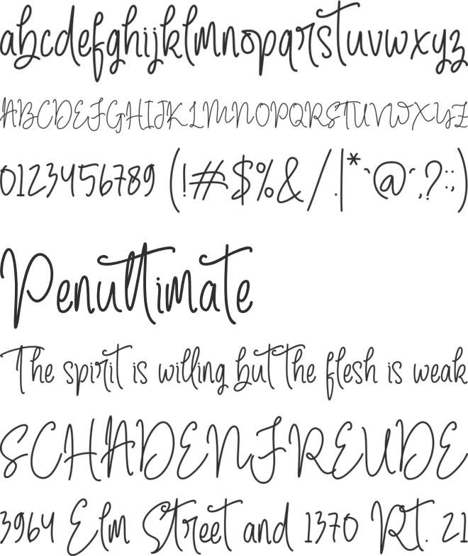The Amstrong font preview