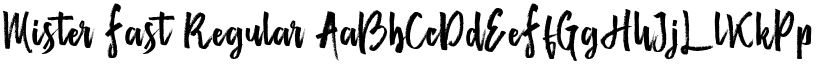 Mister Fast Regular font