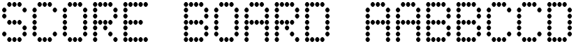 Score Board font