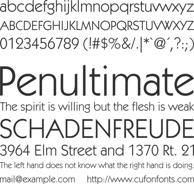 ITC Kabel Std font preview