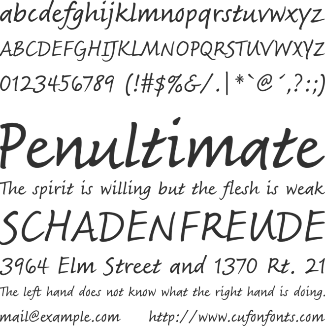 Fineprint Pro font preview