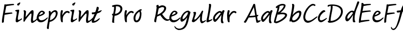 Fineprint Pro Regular font