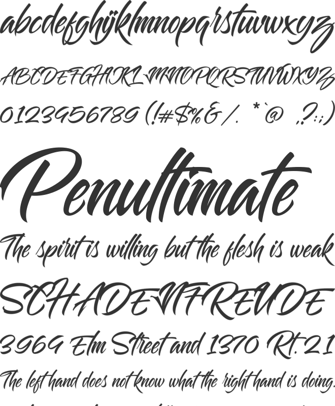 Masicha font preview