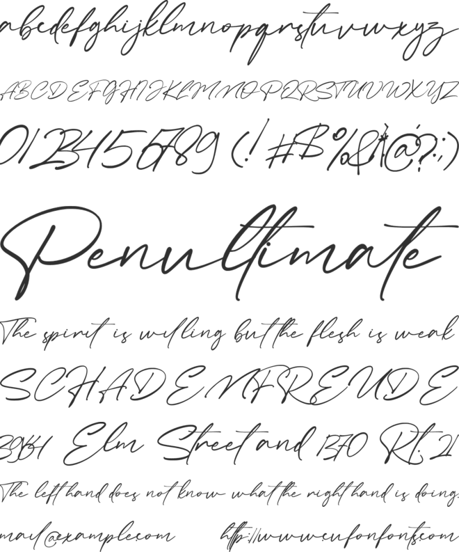 Romate Hood font preview