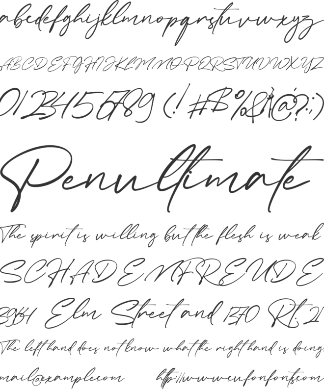 Romate Hood font preview