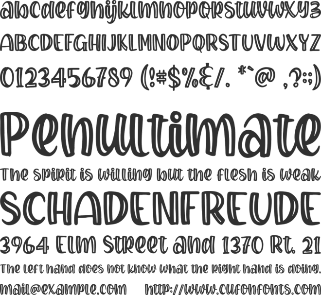 Baby Monkey font preview