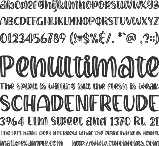 Baby Monkey font preview