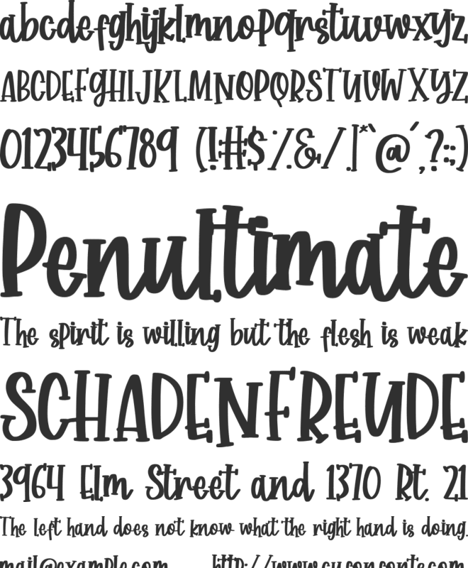Corgy Puppy font preview
