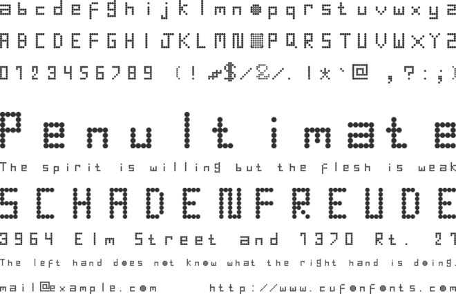 Round Tech font preview