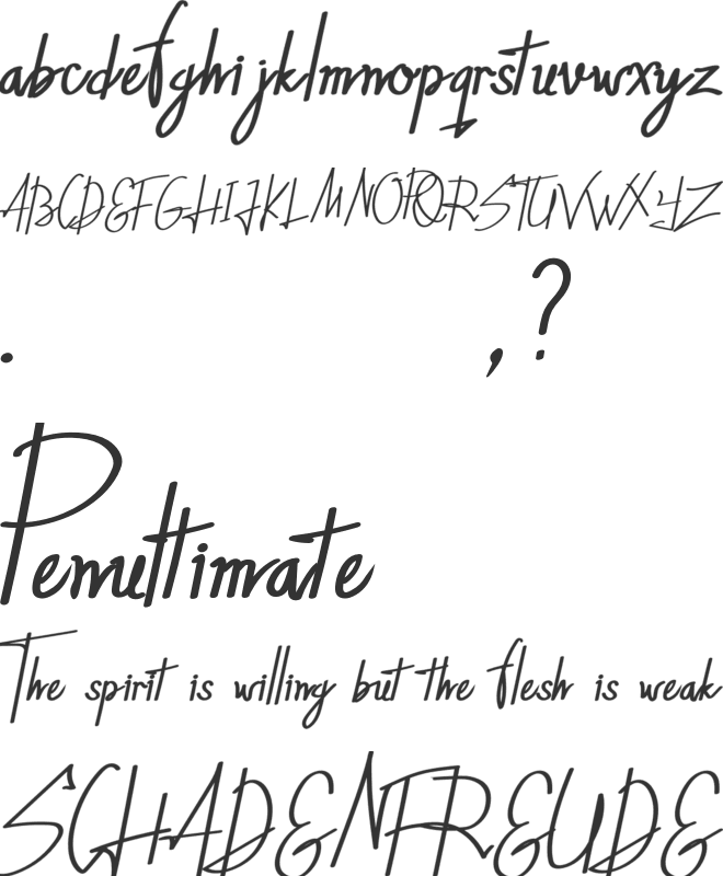 The Horsetto font preview