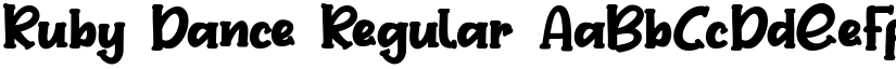 Ruby Dance Regular font
