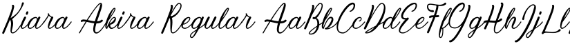 Kiara Akira font download